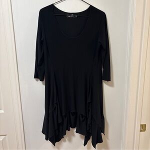 Sympli Handkerchief Hem Tunic Top Laggenlook whimsigoth dark academia witch